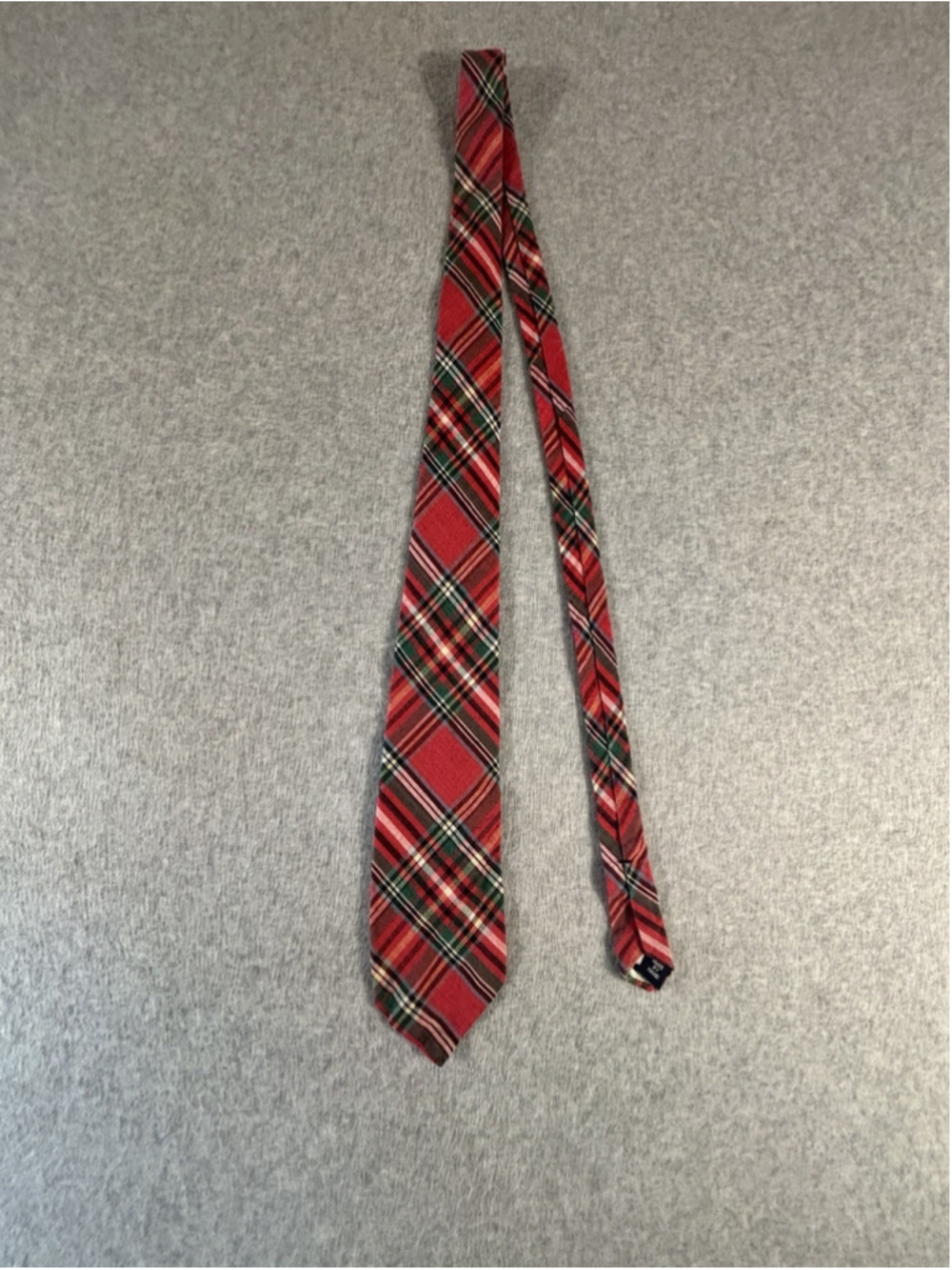 Vintage Polo Ralph Lauren Red Plaid Tartan Tie Handmade Classic Necktie